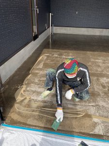 住宅ガレージ塗床改修工事 - 群馬県前橋市