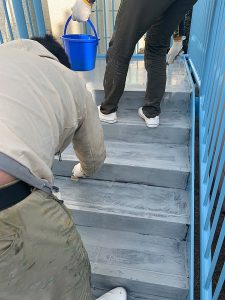 保育園避難設備塗床工事-群馬県前橋市