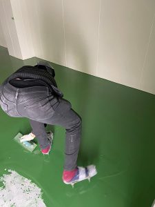 スーパーマーケット新築水系硬質ウレタン塗床工事
