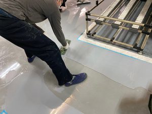自動車部品工場エポキシペースト塗床工事-群馬県