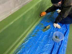 食肉工場水系硬質ウレタンモルタルピュアクリートHF塗床工事-埼玉県