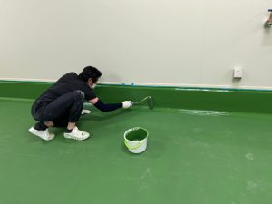 食品工場新築塗床工事-新潟県