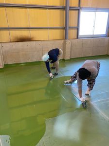 化学工場/ミルクリート帯電防止塗床工事-埼玉県