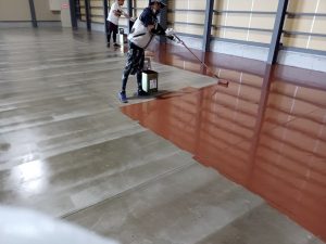 倉庫/新築工事・床防塵塗装-新潟県