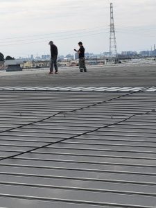 倉庫屋根/遮熱バリアルーフシリコン塗装-神奈川県