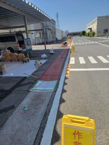 自動車部品製造工場/歩行帯改修工事-群馬県