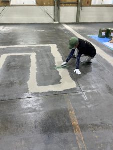 金属加工工場/エポキシ防滑塗床工事-群馬県