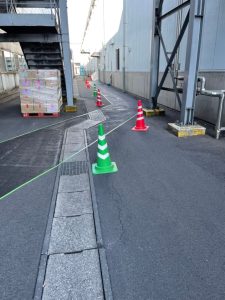 工場/外部歩行帯､ライン塗装-栃木県