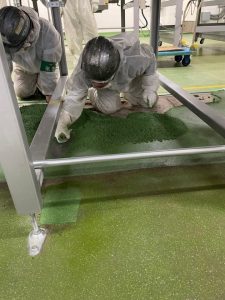 食品工場/水系硬質ウレタンモルタル+防滑工法-埼玉県