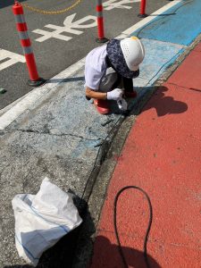 自動車部品工場/歩行帯凹凸改修工事-群馬県