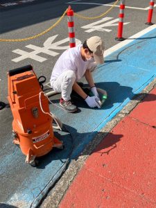 自動車部品工場/歩行帯凹凸改修工事-群馬県