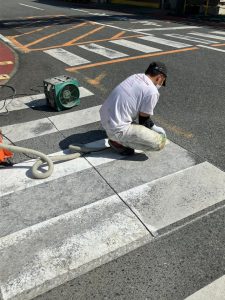 自動車部品工場/歩行帯凹凸改修工事-群馬県