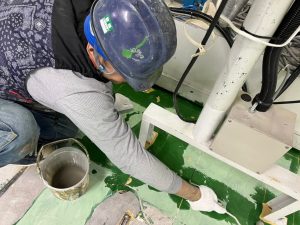 製造工場/エポキシ流し延べペースト工法-茨城県