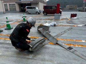 店舗駐車場/FRP防水撤去-長野県