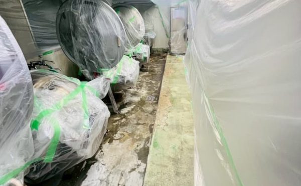 病院厨房/釜下耐熱塗床工事-茨城県